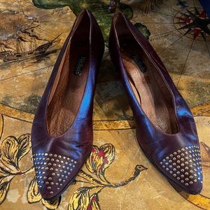 Maroon Studded Heels